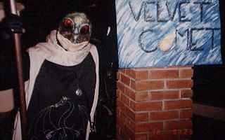 Velvet Comet sign & Bug Eyed Monster
